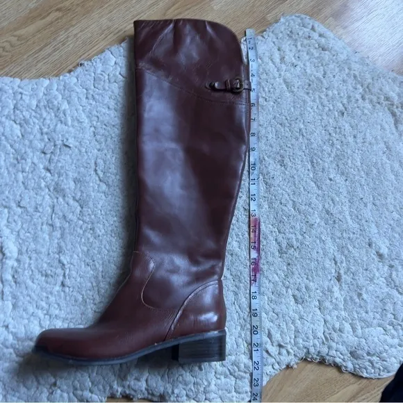 Matisse: &quot;Sicoya&quot;  Interior Zip Cognac Brown Leather Tall Riding Boots 8.5