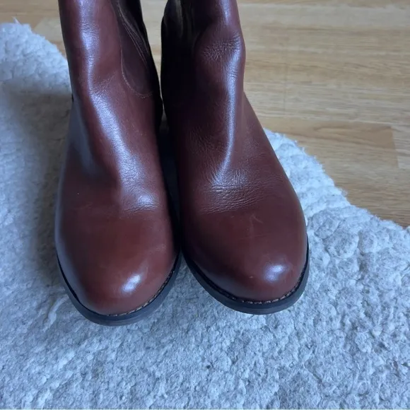 Matisse: &quot;Sicoya&quot;  Interior Zip Cognac Brown Leather Tall Riding Boots 8.5