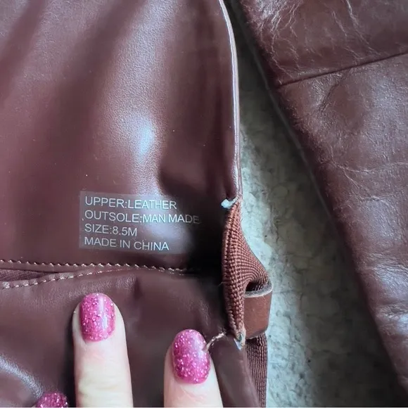 Matisse: &quot;Sicoya&quot;  Interior Zip Cognac Brown Leather Tall Riding Boots 8.5