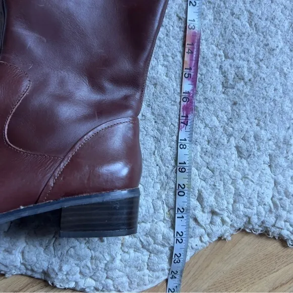 Matisse: &quot;Sicoya&quot;  Interior Zip Cognac Brown Leather Tall Riding Boots 8.5