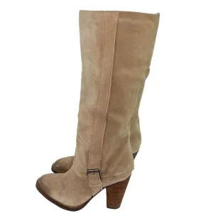 Matisse &quot;Stetson&quot; Natural Tan Suede Knee High Pull-on Boots $219 Sz 8 1/2 M