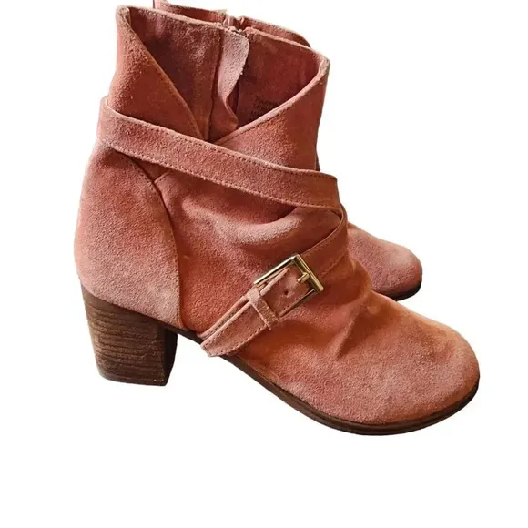 Matisse Harper Suede Leather Tan Ankle Boot Suze 8.5