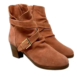 Matisse Harper Suede Leather Tan Ankle Boot Suze 8.5
