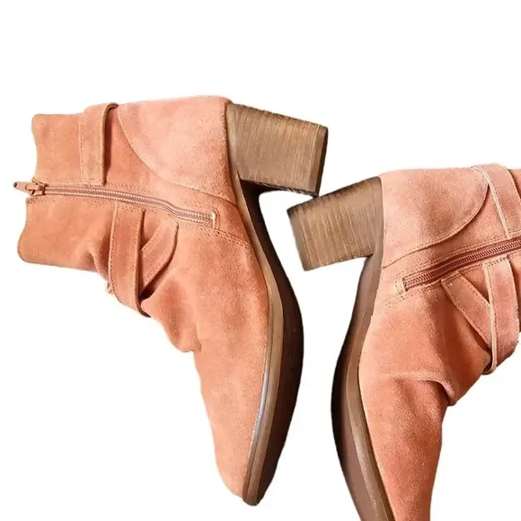 Matisse Harper Suede Leather Tan Ankle Boot Suze 8.5