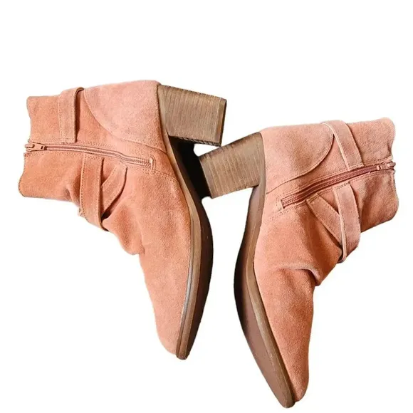 Matisse Harper Suede Leather Tan Ankle Boot Suze 8.5
