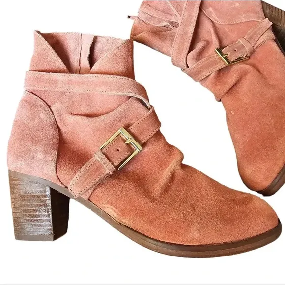 Matisse Harper Suede Leather Tan Ankle Boot Suze 8.5