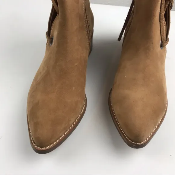 Matisse suede brown leather boots strappy
