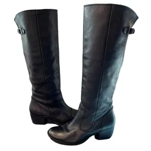 Matisse sz 8 RIO Grande black leather tall heeled riding western boots