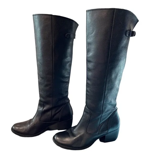 Matisse sz 8 RIO Grande black leather tall heeled riding western boots