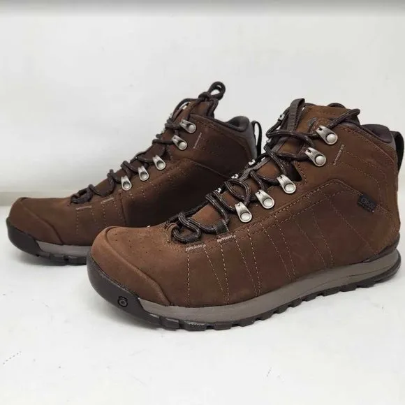 Men's 10 Oboz Bozeman Mid Leather B-Dry waterproof hiking boots Dark Earth