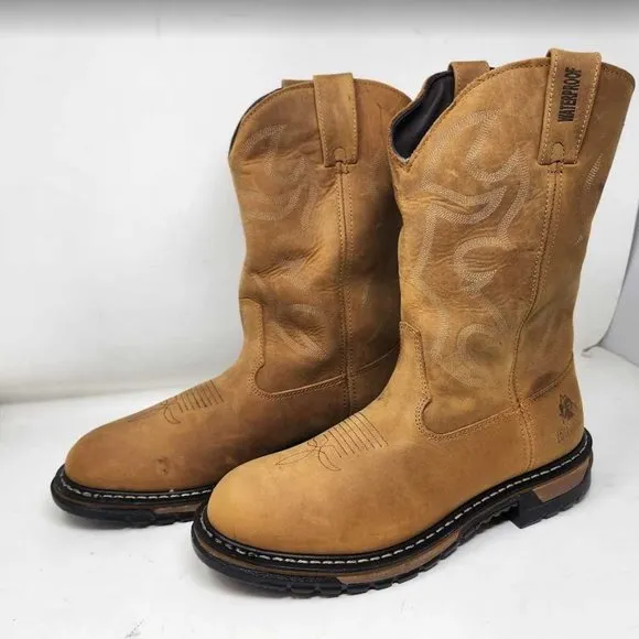 Men's 12 Rocky Original Ride Branson roper western waterproof cowboy boots