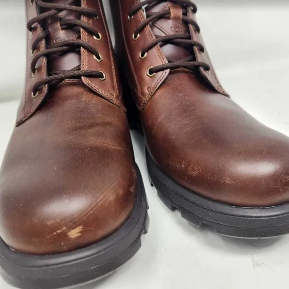Men's 12 Ugg Kirkson wool-lined Chestnut brown leather boots 1120992