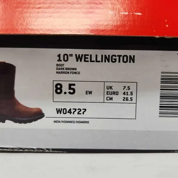 Men's 8.5EW Wolverine 10&quot; Wellington waterproof work boots 104727 8.5 X-Wide