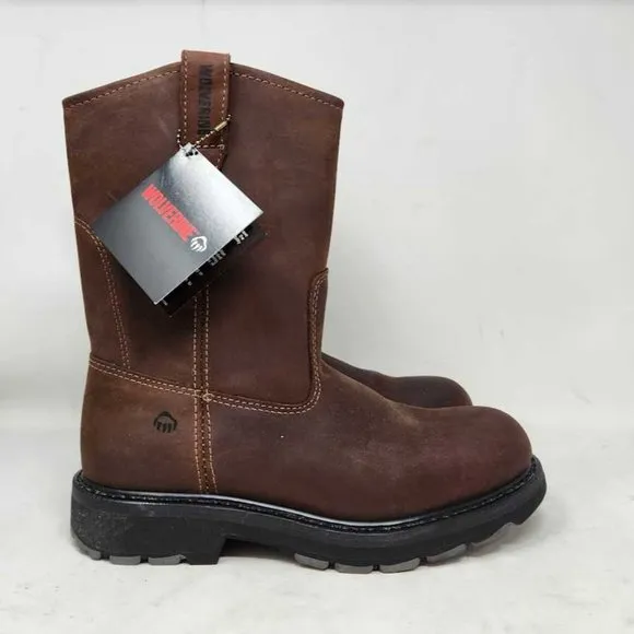 Men's 8.5EW Wolverine 10&quot; Wellington waterproof work boots 104727 8.5 X-Wide