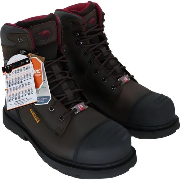 Mens Avenger Brown Carbon Toe Work Boots Met Guard A7556 Size 11M