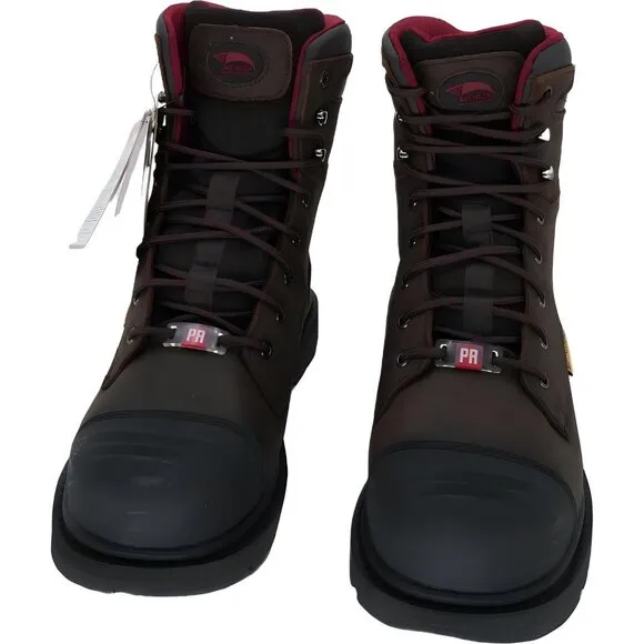 Mens Avenger Brown Carbon Toe Work Boots Met Guard A7556 Size 11M