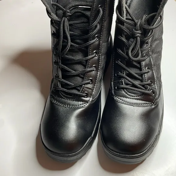 Men’s black military combat boots US11 New
