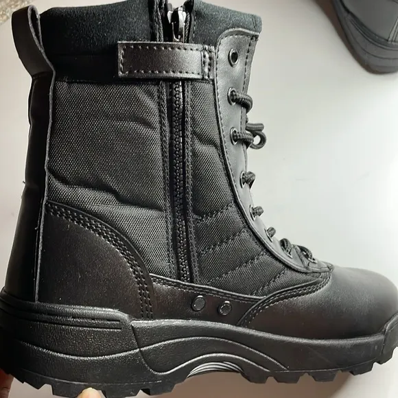 Men’s black military combat boots US11 New