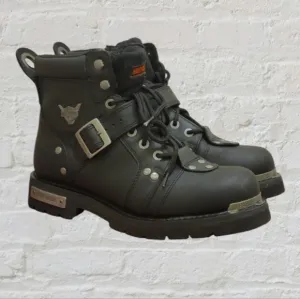 Men's Brake Buckle Leather Riding Boots, Men's 10
