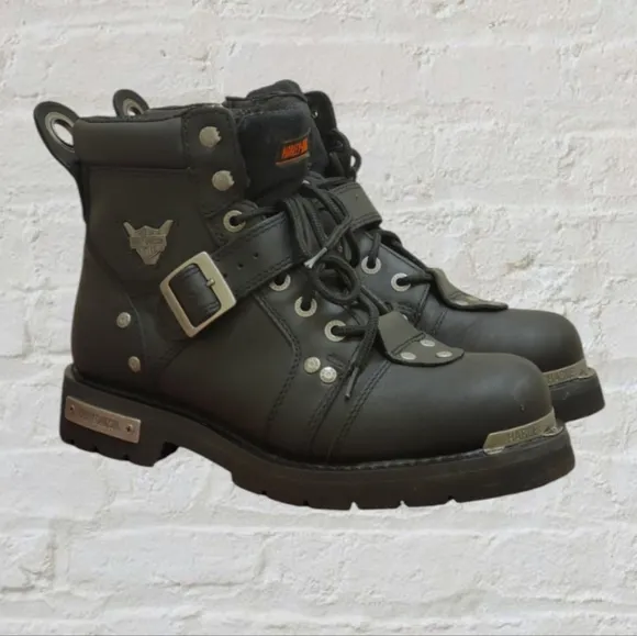 Men's Brake Buckle Leather Riding Boots, Men's 10