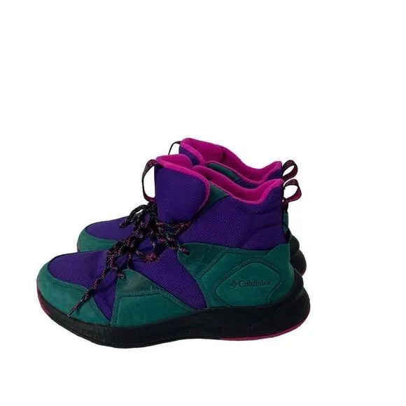 Men's Columbia Sh/Ft Outdry Boots Purple Teal Waterproof 8.5 BM0843-512