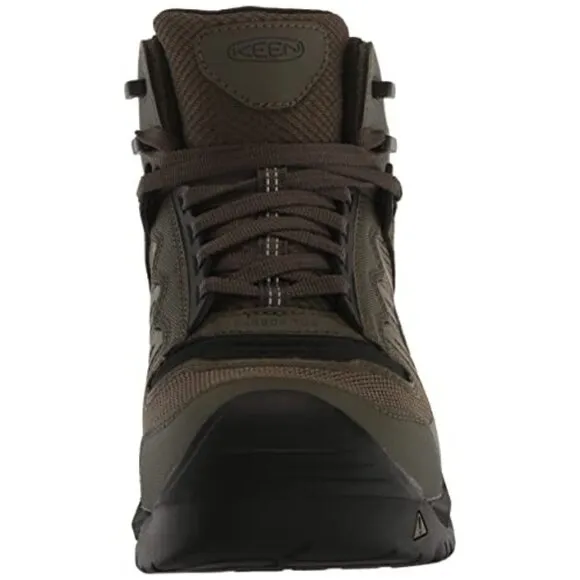 Men's KEEN Reno Mid KBF Carbon Fiber Toe WP Work Boots Sz. 10.5 Dark Olive/Black