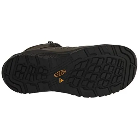 Men's KEEN Reno Mid KBF Carbon Fiber Toe WP Work Boots Sz. 10.5 Dark Olive/Black