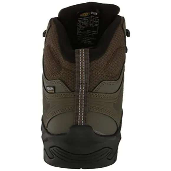 Men's KEEN Reno Mid KBF Carbon Fiber Toe WP Work Boots Sz. 10.5 Dark Olive/Black