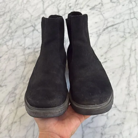 Mens Sorel Carson Black Suede Waterproof Ankle Chelsea Boots Size‎ 11 M