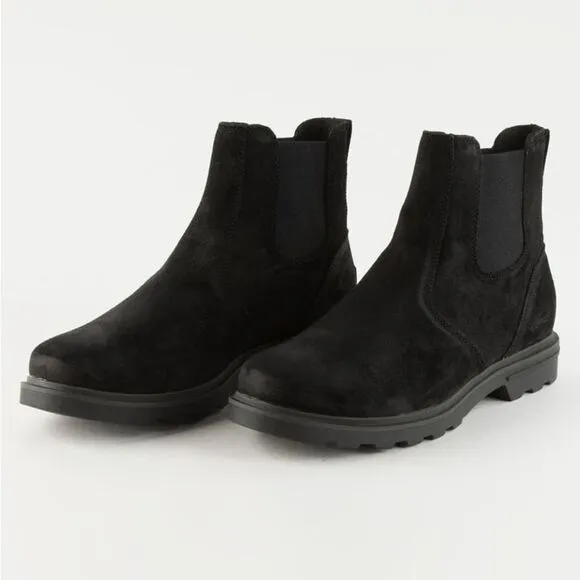 Mens Sorel Carson Black Suede Waterproof Ankle Chelsea Boots Size‎ 11 M