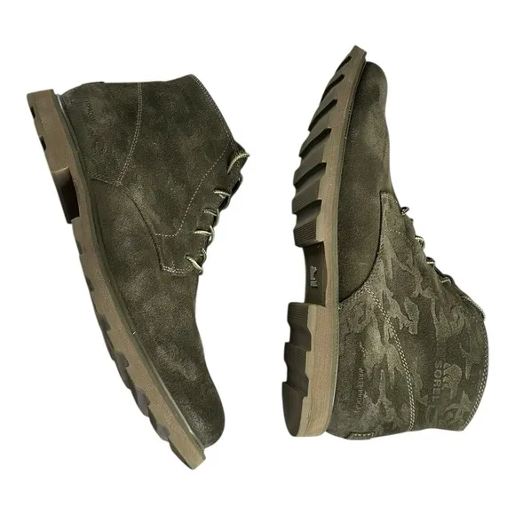 Mens Sorel Madson II Chukka ankle Boots Sz 10.5 Green Nubuck Waterproof