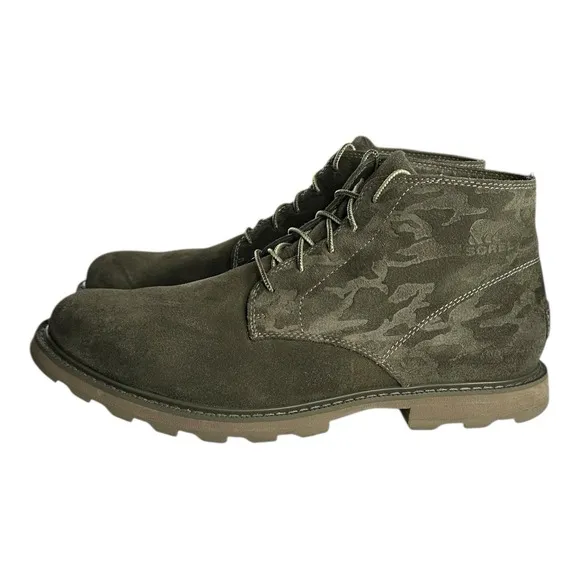 Mens Sorel Madson II Chukka ankle Boots Sz 10.5 Green Nubuck Waterproof