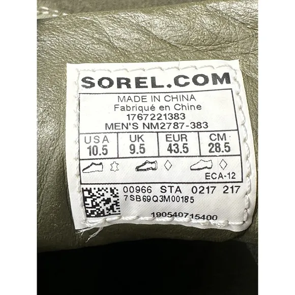 Mens Sorel Madson II Chukka ankle Boots Sz 10.5 Green Nubuck Waterproof