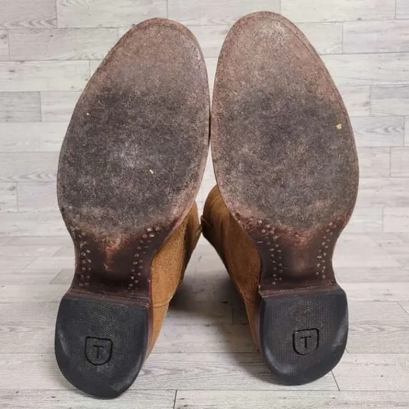 Men's Tecovas The Johnny Western Brown Suede Leather Rodeo Cowboy Boots Size 10