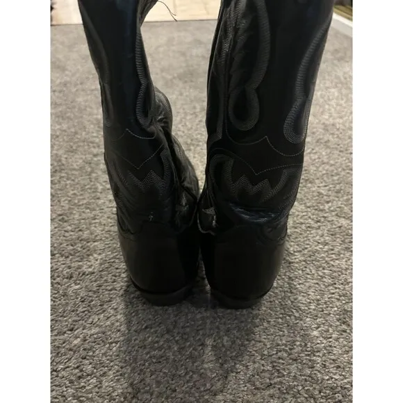Men's Tony Lama Stallion Western Black Leather Cowboy Boots 10EE Style 2914 USA