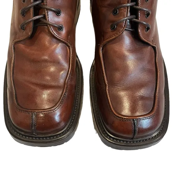 Men’s Vintage Kenneth Cole Reaction Chunky Square Toe Ankle Boots, Sz 8.5