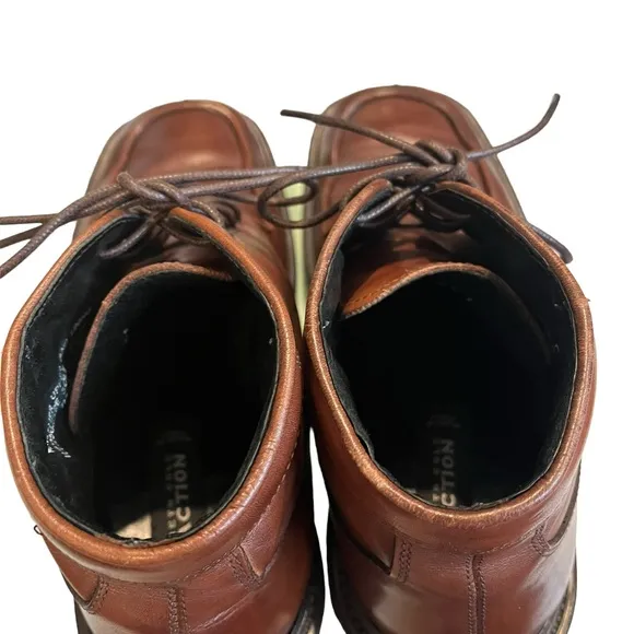 Men’s Vintage Kenneth Cole Reaction Chunky Square Toe Ankle Boots, Sz 8.5