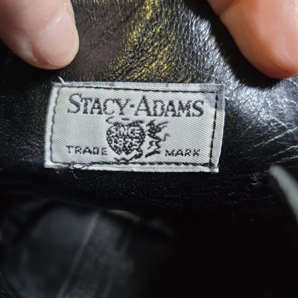 Mens Vintage Stacey Adams Black Lace-Up Leather Boots 8