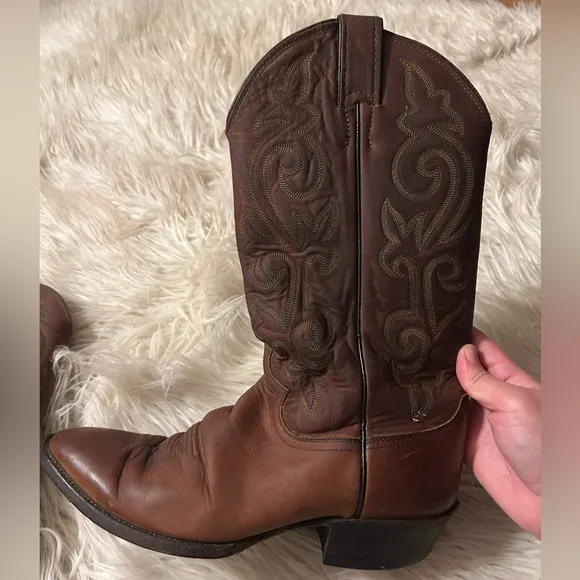 Men’s western leather Justin cowboy boots