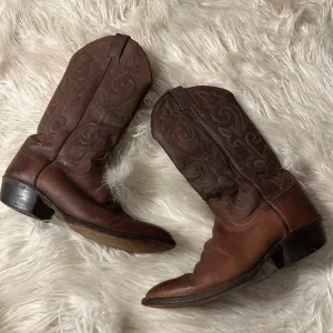 Men’s western leather Justin cowboy boots