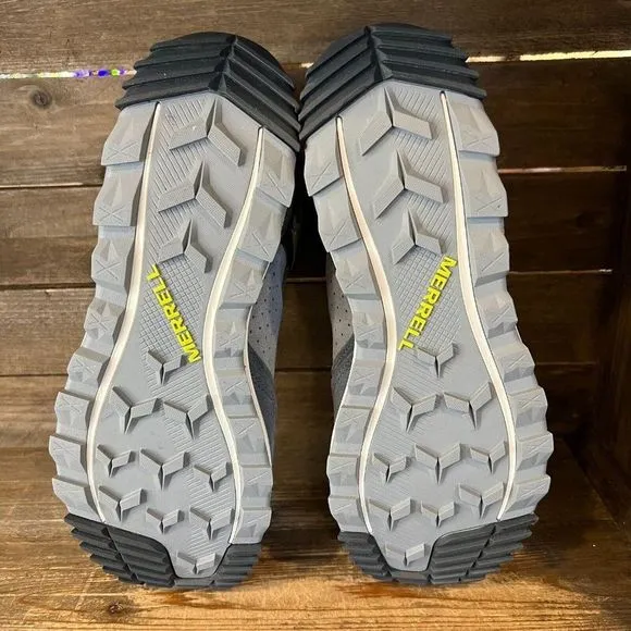Mens Merrell Wildwood Mid Gray‎ Leather Waterproof Hiking Boots Pick Size 13