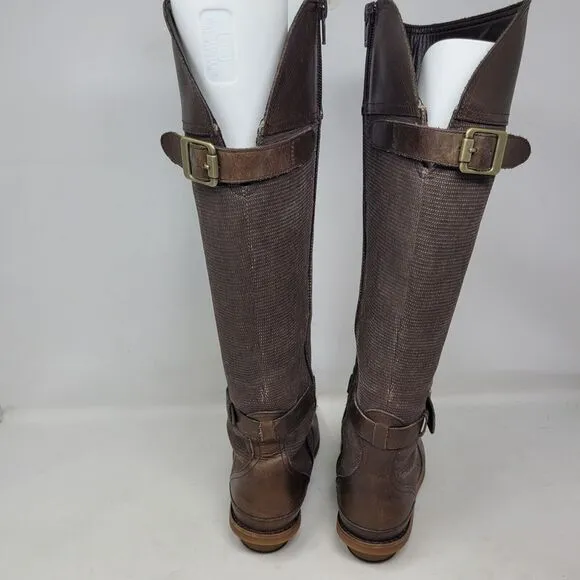 MERRELL ADALINE TALL RIDER BROWN LEATHER Women 7 KNEE HIGH j45636 Boots $190 99%