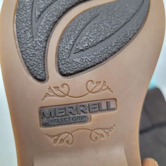 MERRELL ADALINE TALL RIDER BROWN LEATHER Women 7 KNEE HIGH j45636 Boots $190 99%
