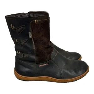 Merrell Ashland Vee Mid Boots Leather Suede Waterproof Size 6