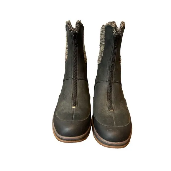 Merrell Boots Womens‎ 7 ZipOn Warm Winter Eventyr Bond Black Leather Insulated