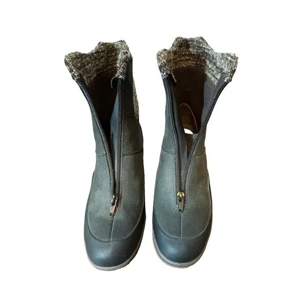 Merrell Boots Womens‎ 7 ZipOn Warm Winter Eventyr Bond Black Leather Insulated