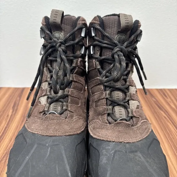 Merrell Men's Boots Size 8.5 Brown Moab Polar Espresso Waterproof Hiking J21147