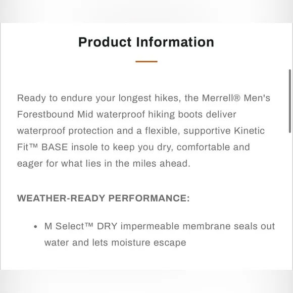 Merrell Men’s Forestbound Mid Waterproof Boots