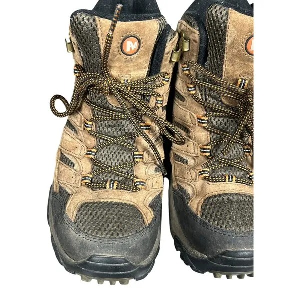 Merrell Moab 2 Mens Size 8 Brown Boots Waterproof Hiking Vibram Outdoors