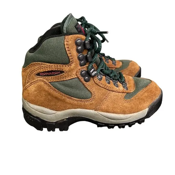 Merrell Rei Monarch IV Hiking Boots Shoes size 2 Kids Youth Suede Lace Up